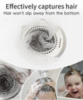 Hassle Free Shower Drain Hair Catcher With Quick Flip Empty Pocket Stops Pipe Clogs Keeps The Bathroom Fresh No Sweat Or Messy Hands Just Lift And Toss For Smooth Daily Cleanup catching hair in a stainless steel drain.