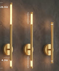 IZOKIN Battery Operated Wall Sconce Set of 2 Peel and Stick with Remote, adjustable height, gold finish, 26.5in tall.