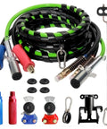 12Ft 3 In 1 Semi Truck Air Line Kit With 12 Foot Air Hoses And Electric Lines For Truck Trailer And Tractor Including 7 Way Trailer Cord Power Air Line Gladhands Handles Holder Tender Spring Kit And Seals