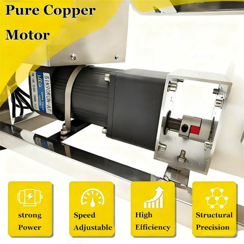 Electric Viscous Liquid Transfer Pump With Adjustable Speed For Honey And Peanut Butter And Sesame Paste Delivers 6 To 10 L Per Minute 96 Ml Per Rev CAM Rotor Stainless Steel Beast Of A Paste Pump Built For Thick Semisolids, stainless steel motor view