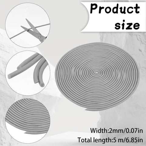 2Mm Foam Backer Rod And Caulk Saver For Tight Squeezes And Flexible Rubber Expansion Joint Filler With 16.4 Feet Length in circular roll.
