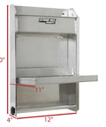 Junior Aluminum Work Station Storage Cabinet With Flip Out Work Tray And Paper Towel Rack For Enclosed Race Trailer Garage