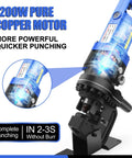 Close-up of Heavy Duty Electric Hydraulic Hole Punch Kit with 1200W Pure Copper Motor for metal punching