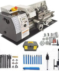 Compact Mini Lathe For Metal Machining 50-2500 Rpm Variable Speed W/ 1 5 Inch Spindle Bore with tools and accessories