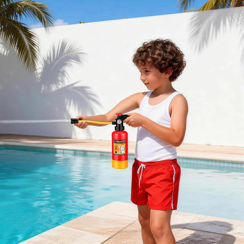 Rad Fire Extinguisher Water Gun For Kids Pump Action Summer Soaker And Squirt Toy For Backyard Bash Beach Outdoor Game Gear Dope Boys Girls Water Fight Fun