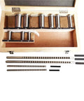 Pro Grade 18 Piece HSS Keyway Broach Set With 4mm 5mm 6mm And 8mm Cutters Plus Broaching Bushings in wooden box
