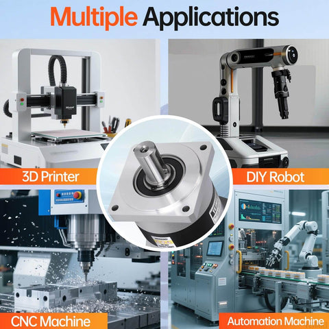 Multiple applications of Ratio 5 To 1 Planetary Gearbox For Nema 34 Stepper Motor Backlash 10 Arcmin in machines and robotics