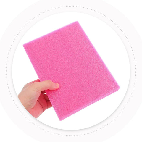 Hand holding Pearl Cotton Foam Sheets Two Pack, Lightweight Tear Resistant Packing Inserts for cushioning and shipping