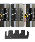 Stainless Steel Hinge Repair Shims Kit For Quick Door Alignment With Nonslip Metal Spacers 10 Pack showing installation process