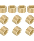 30 Pack Sintered Bronze Sleeve Bearings 6mm Bore 10mm OD X 6mm Length Self Lubricating Bushings displayed in a variety of angles.