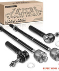 Front Inner And Outer Tie Rod End Kit For Chevy Tahoe Suburban Silverado Avalanche GMC Sierra Yukon Escalade 2007 To 2014 kit on white background