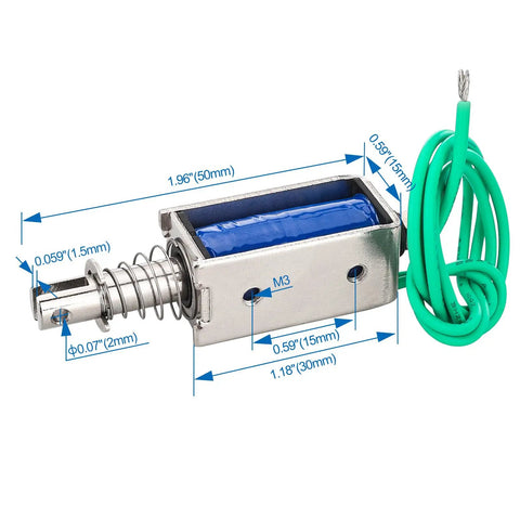 12V DC Solenoid Electromagnet BM0530B Open Frame Push Pull Actuator 5N Force With 10mm Stroke 950mA Draw