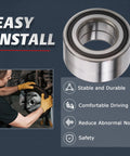 Front Wheel Bearing Assembly For Hyundai Elantra Elantra Coupe GT Kia Forte Koup Forte 5 Soul 2010 Through 2019 Replacement Hub Bearing shown with installation and benefits.