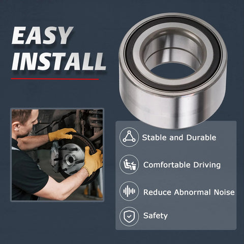 Front Wheel Bearing Assembly For Hyundai Elantra Elantra Coupe GT Kia Forte Koup Forte 5 Soul 2010 Through 2019 Replacement Hub Bearing shown with installation and benefits.
