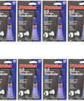 Front view of Blue Gel Threadlocker Medium Strength For Metal Fasteners Removable With Hand Tools Locks Fasteners In Place 0.20 Oz Bottle 8 Pack