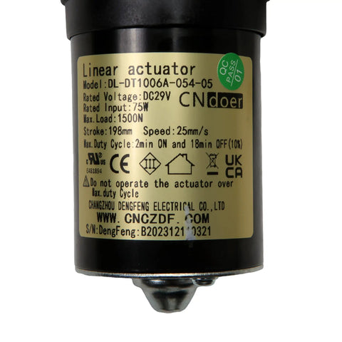 Straight Up Heavy Duty Power Recliner Motor For Lift Chairs DL DT1006A Replacement Linear Actuator with detailed specs and ratings.