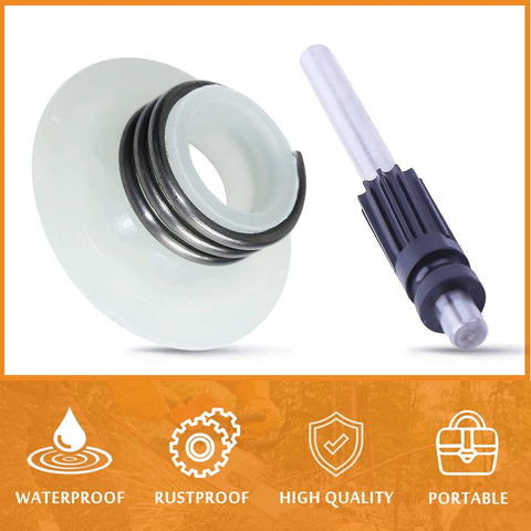Oil Pump Piston Plunger Shaft Lever Worm Gear Kit For Chainsaws Fits Husqvarna and Jonsered models displayed with kit components