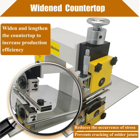 Pro Grade PCB Depaneling Machine with V Cut Separator, widened countertop feature, enhances production efficiency, 110V 40W