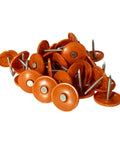 Tough As Nails Synthetic Roofing Underlayment 4X250 Ft Roll Covers 1000 Sq Ft Pro Grade fasteners with orange plastic caps.
