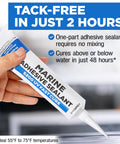 Holding Fast Cure White Marine Adhesive Sealant 5200 For Above And Below Waterline with cap pointed down