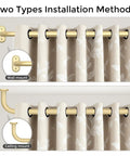 Wrap Around Blackout Curtain Rods 36 To 120 Inch 1 Inch Diameter Heavy Duty Metal Rod With Aluminum Bracket Wall and Ceiling Mount