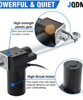 Heavy Duty 4 Inch Stroke Linear Actuator With 8000 N 1700 Lb High Force 12V Speed 0 Dot 157 Inches Per Second IP43 Aluminum Housing