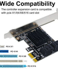 Four Port PCIe SATA Expansion Card With 6Gbps SATA 3.0 Controllers, Includes Four Cables And Low Profile Bracket, Bootable Non RAID Desktop PC Disk Drive Controller, Easy Install And High Speed Storage Upgrade, PCIe x1/x4/x8/x16 compatible card with metal bracket