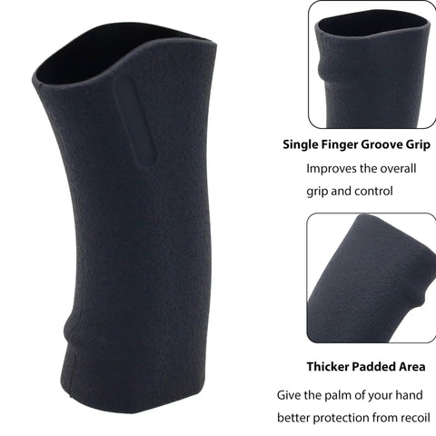 Close-up of Tactical Grip Glove For Mossberg 590 500 Shockwave And Remington Tac 14 Rubber Grip Sleeve showcasing non-slip surface.