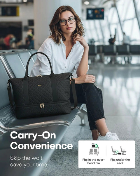 best travel duffel bag with shoe compartment Spacious Travel Duffel Bag For Women