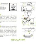 Installation diagram for 12 Pack 4 Inch LED Recessed Ceiling Lights Canless Wafer Downlight Slick Slim Panel, Brushed Nickel Finish.