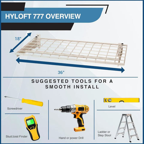 Two Pack Heavy Duty Steel Wall Garage Shelving Set 36 In By 18 In Adjustable Shelves With Hanging Rod, tools for installation