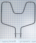 Electric Range Oven Bake Element Replacement 240V 2585W 17.75 X 17 Inch 2.5 Inch Insert Spade Terminal on grid background