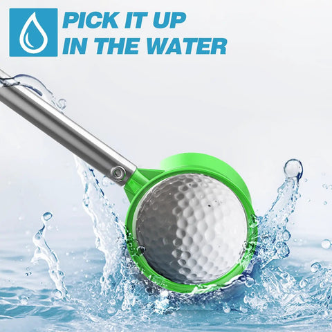 Telescopic Stainless Steel Golf Ball Retriever 9Ft 12Ft Long Reach With Double Sided Cup scooping ball from water