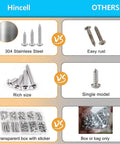 Comparison chart showing Stainless Steel M4 Phillips Pan Head Machine Screw Set, 370 Pieces, 7 Sizes versus other screw products.