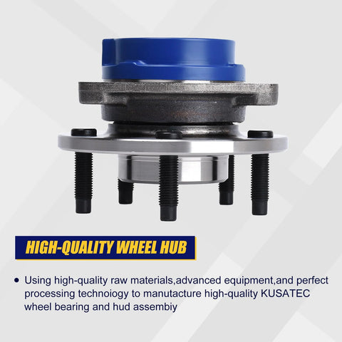Front Wheel Bearing And Hub Assembly Direct Fit 5 Lug Bolts No ABS 513203 for Buick models, showing front view