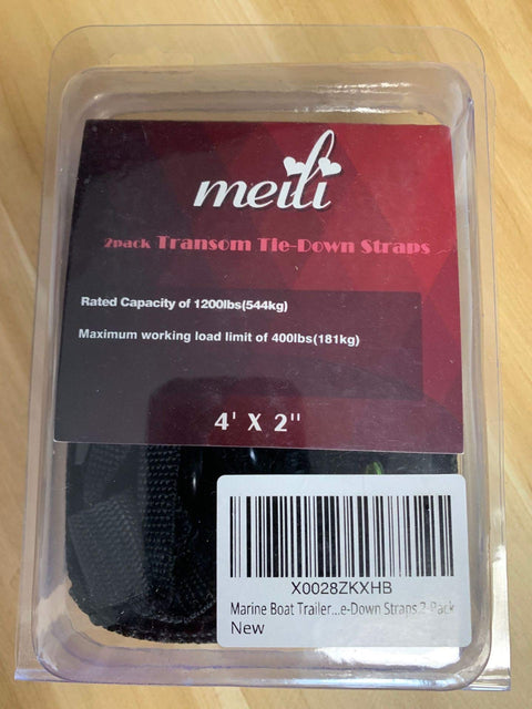 Heavy Duty Boat Trailer Transom Strap 2 Inch By 48 Inch Tie Down Straps With Quick Release Buckle package image