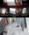 Stainless Steel Electric Grain Grinder High Speed Swing Type Powder Maker showing motor components and control knob