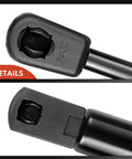 Close-up of Direct Fit Front Hood Lift Supports For Chevy Corvette 2005 2013 showing connection ends and details.