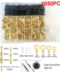 Gold Plated Insulated Spade Connectors 600 Piece Set Kit Male Female Wire Terminals 2.8mm 4.8mm 6.3mm Sizes For Automotive Electrical Wiring And Home Repair Projects These Bad Boys Hold Fast And Tight So Connections Stay Locking And Super Secure Forever. Assorted terminal kit in organizer box