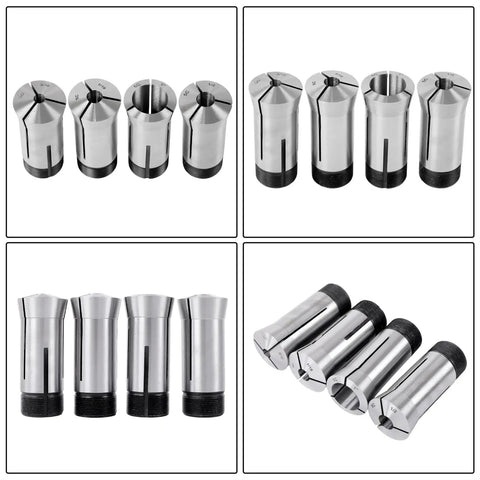 18 Piece 5C Collet Set 1/16 To 1/8 Inch With.0006 TIR Pro Grade Alloy Steel For CNC Milling Machines And Lathes Tool And Workpiece Clamping Kit With Durable Repeatable Hold, 5C collets shown