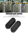 Infrared Alarm Beam Sensor For Dope Home Security Setup with photoelectric detector, motion sensor visible near gate system
