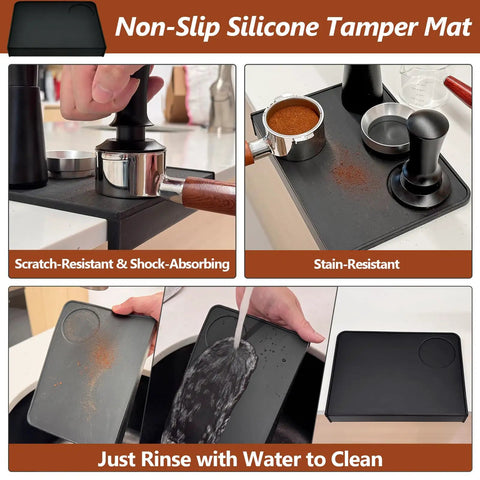 7 Piece 51mm Espresso Accessories Kit With Spring Loaded Calibrated Tamper WDT Tool Dosing Funnel 75ml Dosing Cup Detail