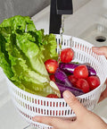 Massive 4L Electric Salad Spinner With Wireless Usb Charging Heavy Duty Veggie Dryer And Roomy Lettuce Bowl Tough As Nails Build washing greens.