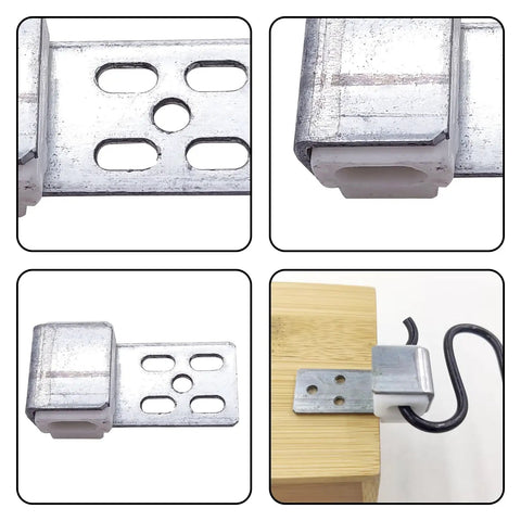 Heavy Duty Upholstery Spring Clips With Screws Beefy Sofa Frame Connectors Galvanized Steel And Nylon Replacement Hardware Set 20 Pack in close-up view.