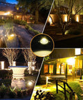 Bright 5W LED Landscape Spotlight Pack 120V Plug In Outdoor Garden Path Lights 550LM Waterproof Yard Tree Driveway Lighting 3000K Warm White