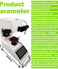 Heavy Duty Automatic Turret Digital Vickers Hardness Tester With Precision Touchscreen Display For Metal Steel Analysis, side view with dimensions.