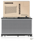 Front view of Engine Coolant Radiator Assembly With Transmission Oil Cooler For Subaru Forester 09 13 Impreza 08 11 Outback