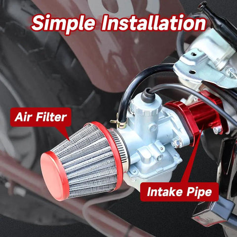 VM22 26mm Carburetor Throttle Assembly With Main Jets Kit Bolt On For Predator 212cc engines with air filter and intake pipe