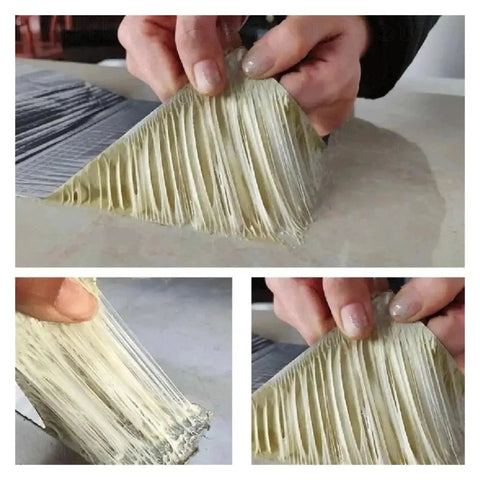 Close-up of Top Notch Self Adhesive Butyl Tape for Roofs Ducts and Hoses Waterproof Weatherproof Sealant showing adhesive layers