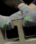 Workers using D Roc ANSI A4 Hyperon 13 Gauge HPPE Blended Shell Work Gloves With Polyurethane Coated Palm For Boss Level Dexterity And Wet Grip